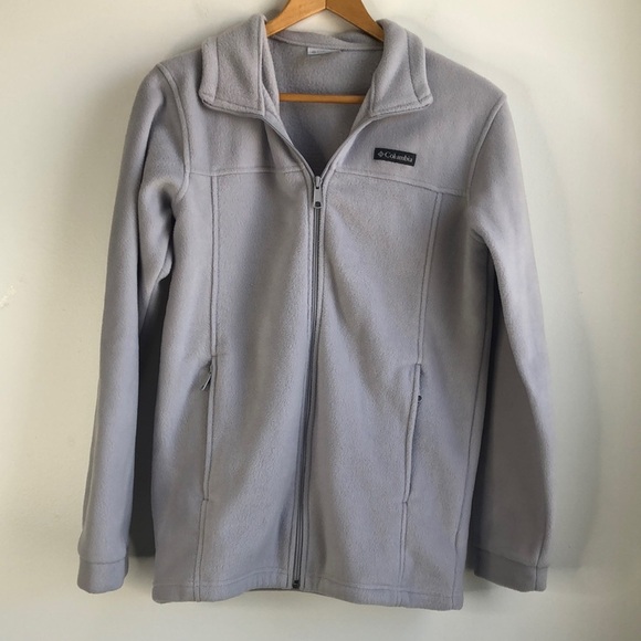 Columbia Light Gray Fleece Jacket - Picture 2 of 6